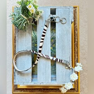 Accessorize cowhide animal print leather belt